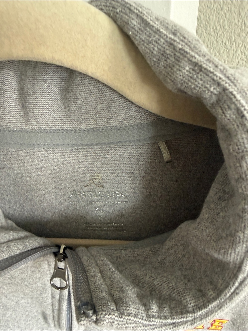 Antigua Gray Iowa State Pullover Quarter-Zip - Picture 2 of 3
